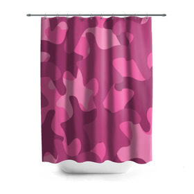 Штора 3D для ванной с принтом Розовый камуфляж в Белгороде, 100% полиэстер | плотность материала — 100 г/м2. Стандартный размер — 146 см х 180 см. По верхнему краю — пластиковые люверсы для креплений. В комплекте 10 пластиковых колец | army | military | армия