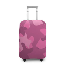 Чехол для чемодана 3D с принтом Розовый камуфляж в Белгороде, 86% полиэфир, 14% спандекс | двустороннее нанесение принта, прорези для ручек и колес | army | military | армия