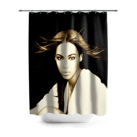 Штора 3D для ванной с принтом Beyonce в Белгороде, 100% полиэстер | плотность материала — 100 г/м2. Стандартный размер — 146 см х 180 см. По верхнему краю — пластиковые люверсы для креплений. В комплекте 10 пластиковых колец | Тематика изображения на принте: beyonce | бейонсе | музыка