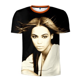 Мужская футболка 3D спортивная с принтом Beyonce в Белгороде, 100% полиэстер с улучшенными характеристиками | приталенный силуэт, круглая горловина, широкие плечи, сужается к линии бедра | beyonce | бейонсе | музыка