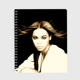 Тетрадь с принтом Beyonce в Белгороде, 100% бумага | 48 листов, плотность листов — 60 г/м2, плотность картонной обложки — 250 г/м2. Листы скреплены сбоку удобной пружинной спиралью. Уголки страниц и обложки скругленные. Цвет линий — светло-серый
 | beyonce | бейонсе | музыка