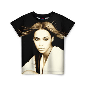 Детская футболка 3D с принтом Beyonce в Белгороде, 100% гипоаллергенный полиэфир | прямой крой, круглый вырез горловины, длина до линии бедер, чуть спущенное плечо, ткань немного тянется | beyonce | бейонсе | музыка