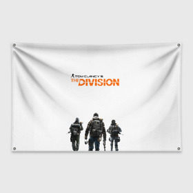 Флаг-баннер с принтом Tom Clancys The Division в Белгороде, 100% полиэстер | размер 67 х 109 см, плотность ткани — 95 г/м2; по краям флага есть четыре люверса для крепления | division | tom clancys