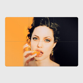 Магнитный плакат 3Х2 с принтом Анжелина Джоли в Белгороде, Полимерный материал с магнитным слоем | 6 деталей размером 9*9 см | angelina jolie | американская актриса | анжелина джоли | режиссёр | фотомодель | ценарист