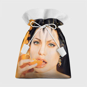 Подарочный 3D мешок с принтом Анжелина Джоли в Белгороде, 100% полиэстер | Размер: 29*39 см | angelina jolie | американская актриса | анжелина джоли | режиссёр | фотомодель | ценарист