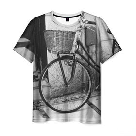 Мужская футболка 3D с принтом Велосипед в Белгороде, 100% полиэфир | прямой крой, круглый вырез горловины, длина до линии бедер | bike | байк | велосипед | италия | стиль