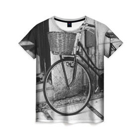Женская футболка 3D с принтом Велосипед в Белгороде, 100% полиэфир ( синтетическое хлопкоподобное полотно) | прямой крой, круглый вырез горловины, длина до линии бедер | bike | байк | велосипед | италия | стиль
