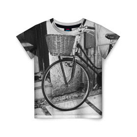 Детская футболка 3D с принтом Велосипед в Белгороде, 100% гипоаллергенный полиэфир | прямой крой, круглый вырез горловины, длина до линии бедер, чуть спущенное плечо, ткань немного тянется | Тематика изображения на принте: bike | байк | велосипед | италия | стиль