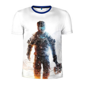Мужская футболка 3D спортивная с принтом Isaac Clark в Белгороде, 100% полиэстер с улучшенными характеристиками | приталенный силуэт, круглая горловина, широкие плечи, сужается к линии бедра | dead | horror | isaac clark | space | игра | космос