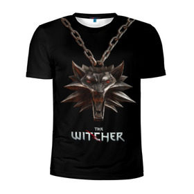 Мужская футболка 3D спортивная с принтом The Witcher в Белгороде, 100% полиэстер с улучшенными характеристиками | приталенный силуэт, круглая горловина, широкие плечи, сужается к линии бедра | ведьмак