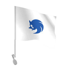 Флаг для автомобиля с принтом Sonic X logo в Белгороде, 100% полиэстер | Размер: 30*21 см | hedgehog | sega | sonic | sonic x | sonic x logologo | соник