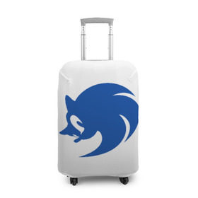 Чехол для чемодана 3D с принтом Sonic X logo в Белгороде, 86% полиэфир, 14% спандекс | двустороннее нанесение принта, прорези для ручек и колес | hedgehog | sega | sonic | sonic x | sonic x logologo | соник