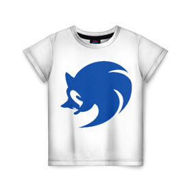 Детская футболка 3D с принтом Sonic X logo в Белгороде, 100% гипоаллергенный полиэфир | прямой крой, круглый вырез горловины, длина до линии бедер, чуть спущенное плечо, ткань немного тянется | hedgehog | sega | sonic | sonic x | sonic x logologo | соник