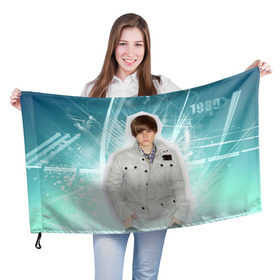 Флаг 3D с принтом Джастин Бибер в Белгороде, 100% полиэстер | плотность ткани — 95 г/м2, размер — 67 х 109 см. Принт наносится с одной стороны | джастин бибер | музыкант | певец