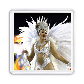 Магнит 55*55 с принтом Карнавал в Рио в Белгороде, Пластик | Размер: 65*65 мм; Размер печати: 55*55 мм | бразилия