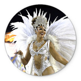 Коврик круглый с принтом Карнавал в Рио в Белгороде, резина и полиэстер | круглая форма, изображение наносится на всю лицевую часть | бразилия