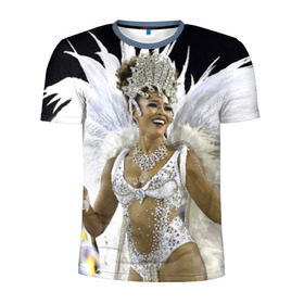 Мужская футболка 3D спортивная с принтом Карнавал в Рио в Белгороде, 100% полиэстер с улучшенными характеристиками | приталенный силуэт, круглая горловина, широкие плечи, сужается к линии бедра | Тематика изображения на принте: бразилия