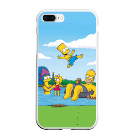 Чехол для iPhone 7Plus/8 Plus матовый с принтом The simpsons в Белгороде, Силикон | Область печати: задняя сторона чехла, без боковых панелей | 