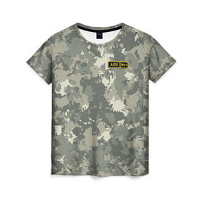 Женская футболка 3D с принтом A II + в Белгороде, 100% полиэфир ( синтетическое хлопкоподобное полотно) | прямой крой, круглый вырез горловины, длина до линии бедер | армия | военный | группа | крови | служба