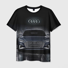 Мужская футболка 3D с принтом Audi в Белгороде, 100% полиэфир | прямой крой, круглый вырез горловины, длина до линии бедер | audi | car | ауди | машина