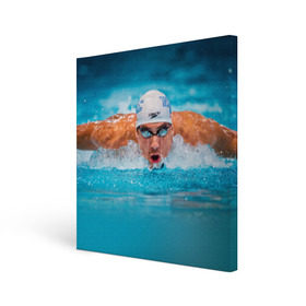 Холст квадратный с принтом Пловец в Белгороде, 100% ПВХ |  | Тематика изображения на принте: плавание | спорт