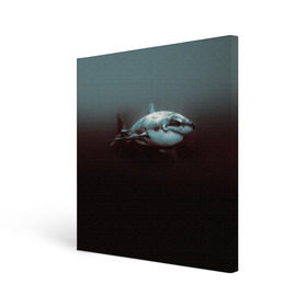 Холст квадратный с принтом Акула в Белгороде, 100% ПВХ |  | акула | море | хищник