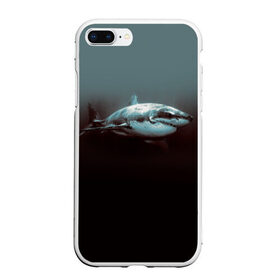 Чехол для iPhone 7Plus/8 Plus матовый с принтом Акула в Белгороде, Силикон | Область печати: задняя сторона чехла, без боковых панелей | акула | море | хищник