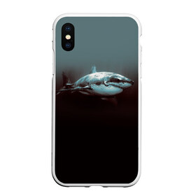 Чехол для iPhone XS Max матовый с принтом Акула в Белгороде, Силикон | Область печати: задняя сторона чехла, без боковых панелей | акула | море | хищник