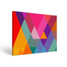 Холст прямоугольный с принтом Разноцветные полигоны в Белгороде, 100% ПВХ |  | абстракция | полигон | ромб | узор | фон | цвет