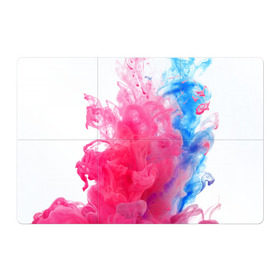 Магнитный плакат 3Х2 с принтом Взрыв красок в Белгороде, Полимерный материал с магнитным слоем | 6 деталей размером 9*9 см | Тематика изображения на принте: краски | розовый | яркий