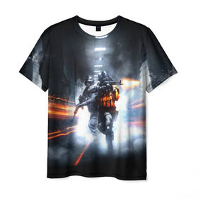 Мужская футболка 3D с принтом Battlefield Hardline в Белгороде, 100% полиэфир | прямой крой, круглый вырез горловины, длина до линии бедер | battlefield | game | hardline | игра