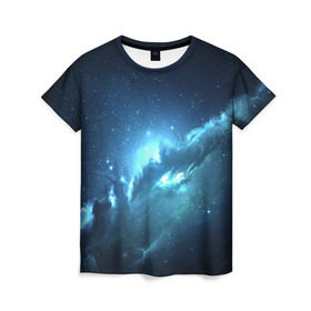 Женская футболка 3D с принтом Atlantis Nebula в Белгороде, 100% полиэфир ( синтетическое хлопкоподобное полотно) | прямой крой, круглый вырез горловины, длина до линии бедер | вселенная | галактика | звезда | космос | небеса