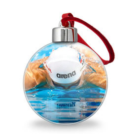Ёлочный шар с принтом Пловец в Белгороде, Пластик | Диаметр: 77 мм | Тематика изображения на принте: плавание | спорт