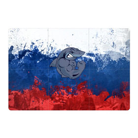 Магнитный плакат 3Х2 с принтом Акула в Белгороде, Полимерный материал с магнитным слоем | 6 деталей размером 9*9 см | Тематика изображения на принте: плавание | россия | русский | спорт