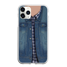 Чехол для iPhone 11 Pro матовый с принтом Джинсовка в Белгороде, Силикон |  | джинсовка | костюм | одежда | рубашка
