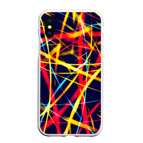 Чехол для iPhone XS Max матовый с принтом Blink в Белгороде, Силикон | Область печати: задняя сторона чехла, без боковых панелей | лучи | новые | плетение | прикольные | свет | текстуры | яркие