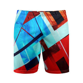 Мужские шорты 3D спортивные с принтом Geometrical в Белгороде,  |  | линии | новые | полосы | популярные | прикольные | текстуры