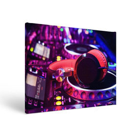 Холст прямоугольный с принтом DJ Mix в Белгороде, 100% ПВХ |  | deejay | dj | диджей | музыка | наушники | пульт