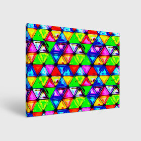 Холст прямоугольный с принтом Треугольник в Белгороде, 100% ПВХ |  | абстракции | мозаика | прикольные | текстуры | треугольник