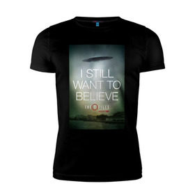 Мужская футболка премиум с принтом X-Files в Белгороде, 92% хлопок, 8% лайкра | приталенный силуэт, круглый вырез ворота, длина до линии бедра, короткий рукав | x files | секретные материалысекретные материалы