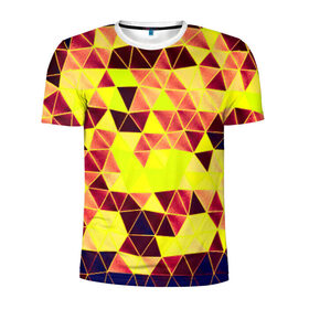 Мужская футболка 3D спортивная с принтом Мозаика в Белгороде, 100% полиэстер с улучшенными характеристиками | приталенный силуэт, круглая горловина, широкие плечи, сужается к линии бедра | арт | мозаика | прикольные | стекло | текстуры | цветные