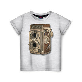 Детская футболка 3D с принтом Фотоаппарат в Белгороде, 100% гипоаллергенный полиэфир | прямой крой, круглый вырез горловины, длина до линии бедер, чуть спущенное плечо, ткань немного тянется | camera | зеркалка | камера | фотик | фото | фотоаппарат | фотографировать