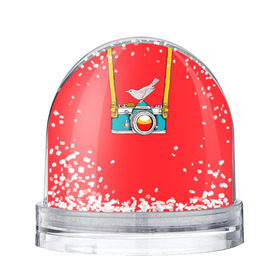 Снежный шар с принтом Фотоаппарат с птичкой в Белгороде, Пластик | Изображение внутри шара печатается на глянцевой фотобумаге с двух сторон | camera | зеркалка | камера | птичка | фотик | фото | фотоаппарат | фотографировать