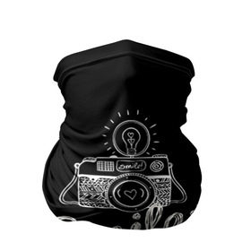 Бандана-труба 3D с принтом Smile в Белгороде, 100% полиэстер, ткань с особыми свойствами — Activecool | плотность 150‒180 г/м2; хорошо тянется, но сохраняет форму | camera | smile | вспышка | зеркалка | камера | фотик | фото | фотоаппарат | фотографировать