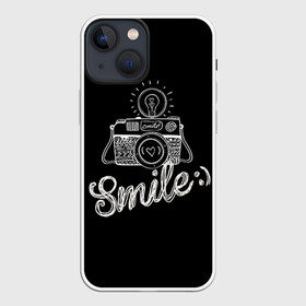 Чехол для iPhone 13 mini с принтом Smile в Белгороде,  |  | camera | smile | вспышка | зеркалка | камера | фотик | фото | фотоаппарат | фотографировать