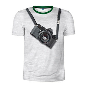 Мужская футболка 3D спортивная с принтом Фотоаппарат на груди в Белгороде, 100% полиэстер с улучшенными характеристиками | приталенный силуэт, круглая горловина, широкие плечи, сужается к линии бедра | camera | зеркалка | камера | фотик | фото | фотоаппарат | фотографировать