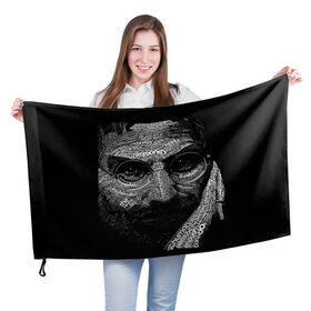 Флаг 3D с принтом Стив Джобс в Белгороде, 100% полиэстер | плотность ткани — 95 г/м2, размер — 67 х 109 см. Принт наносится с одной стороны | apple | steve jobs | стив джобс