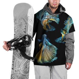 Накидка на куртку 3D с принтом Бойцовая рыбка в Белгороде, 100% полиэстер |  | Тематика изображения на принте: аквариумная | бойцовая | красивый | плавники | рыба | рыбка | хвост | япаонская