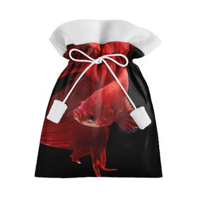 Подарочный 3D мешок с принтом Бойцовая рыбка в Белгороде, 100% полиэстер | Размер: 29*39 см | Тематика изображения на принте: аквариумная | бойцовая | красивый | плавники | рыба | рыбка | хвост | япаонская