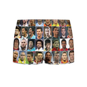 Мужские трусы 3D с принтом Лучшие футболисты в Белгороде, 50% хлопок, 50% полиэстер | классическая посадка, на поясе мягкая тканевая резинка | великие | звёзды | знаменитости | игроки | легендарные | лучшие | самые крутые | футбол | футболисты | элита